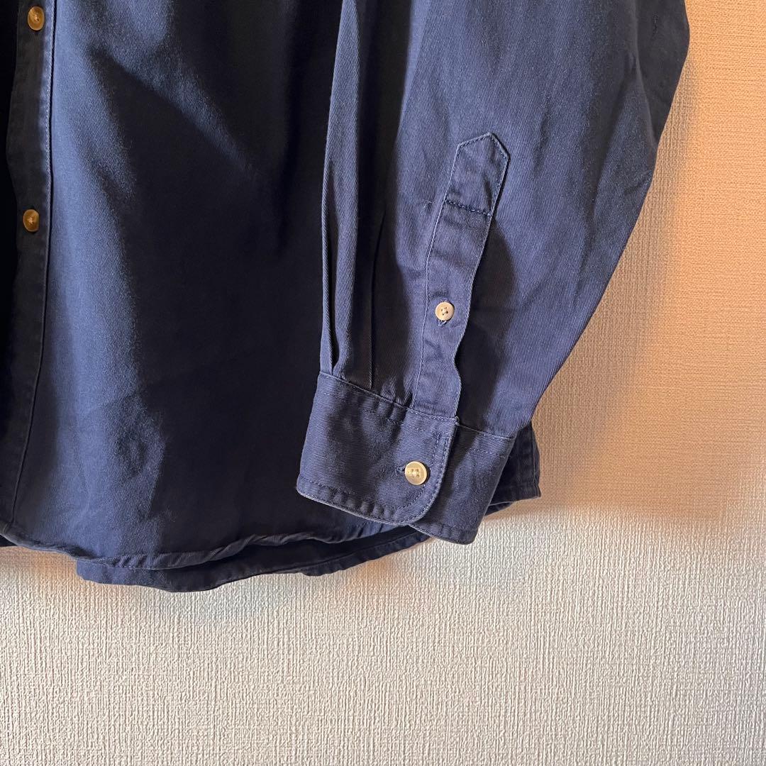 Lee SPORT 長袖シャツ XL ネイビー 刺繍 90s 画像4