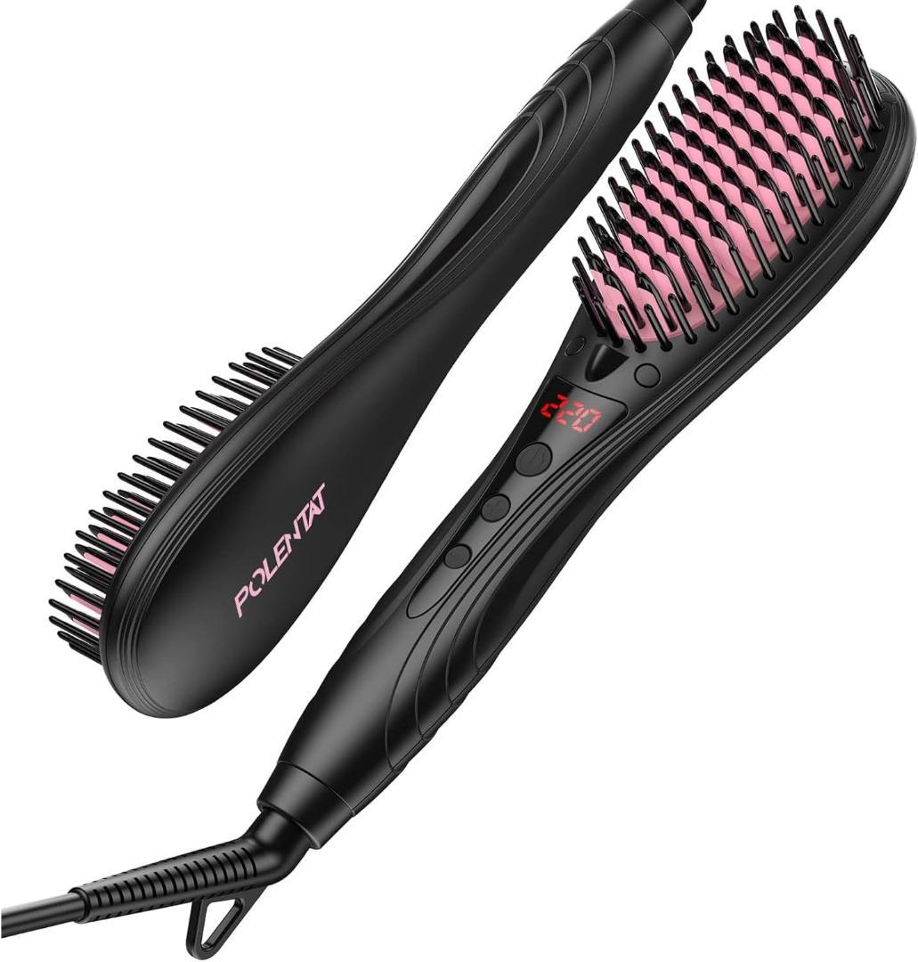 POLENTAT ストレートブラシ ブラシ型ヘアアイロン 億級