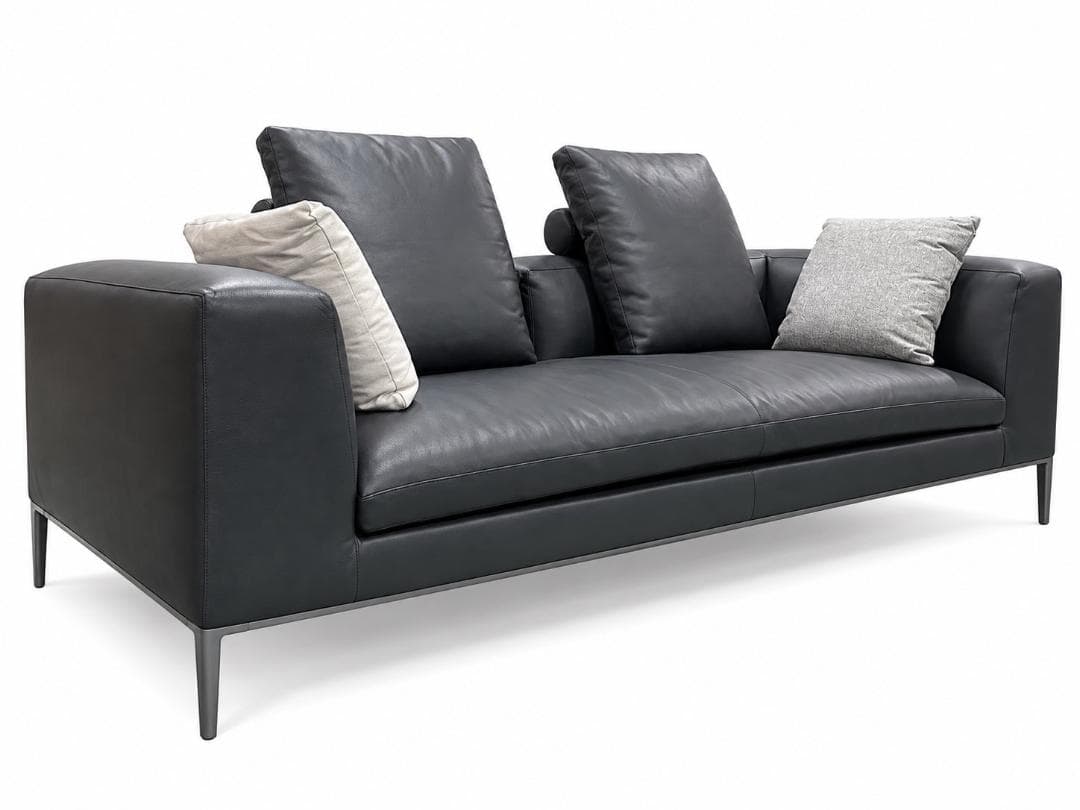 H8751☆未使用品☆B&B Italia☆398万MICHEL本革3PSOFA 画像3