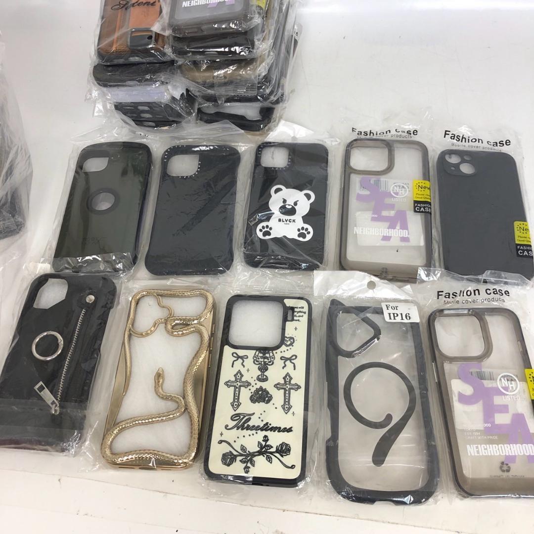 スマホケース 38点セット iPhone用 ケース まとめ売り ブラック クリア 画像3