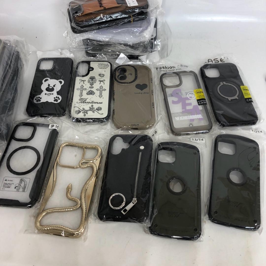スマホケース 38点セット iPhone用 ケース まとめ売り ブラック クリア 画像4