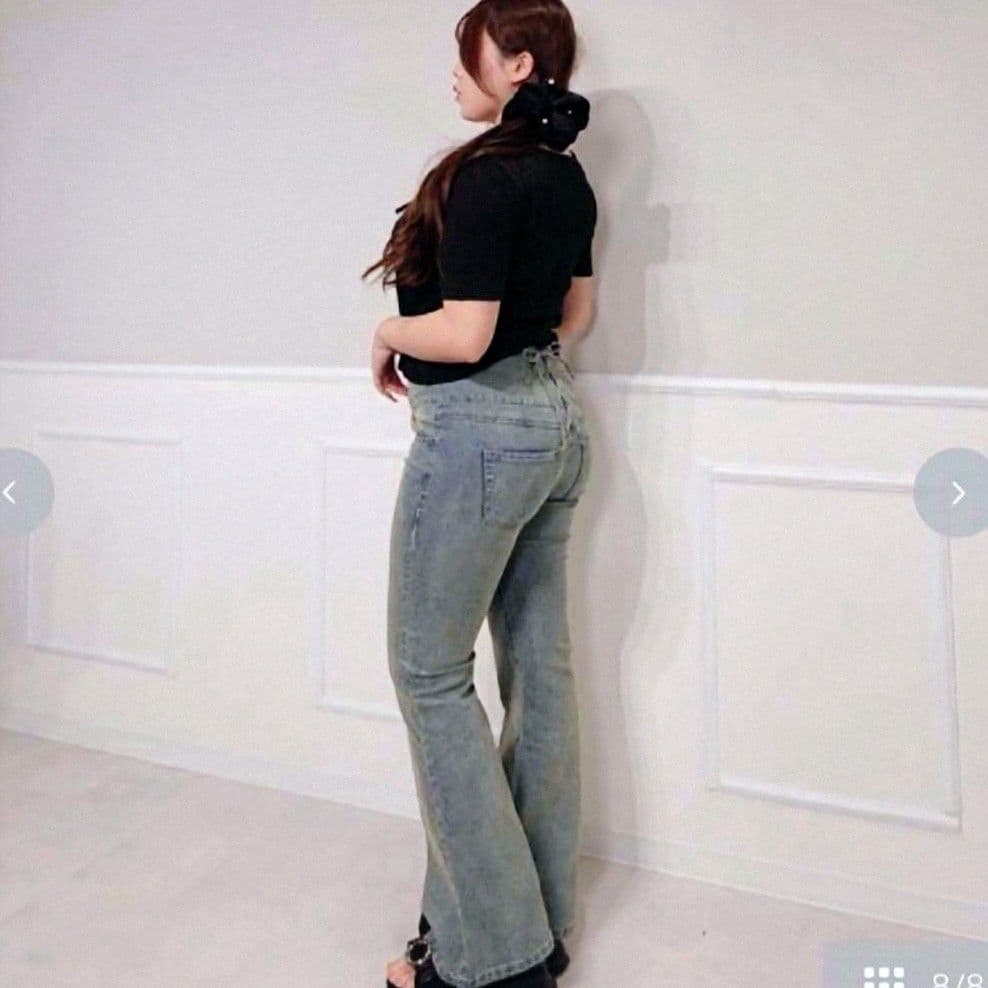 Avail HANNA フレアデニム サックス 73cm