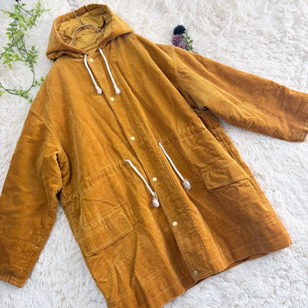 美品✨ジュンコシマダ コーデュロイ 中綿 キルティングコート 9 M マスタード