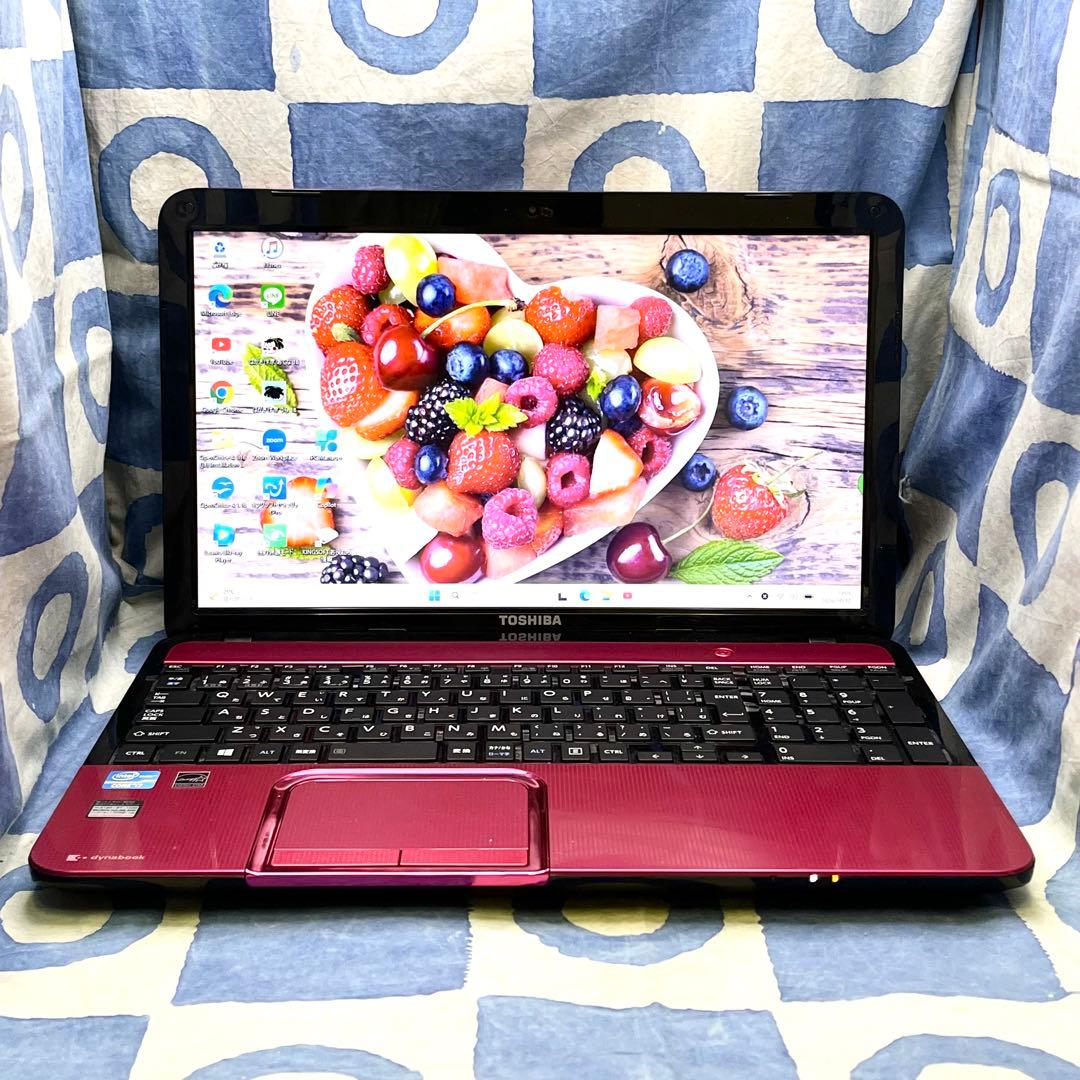 快速SSD240GB☆i7☆可愛いピンクPC♪ブルーレイ＆カメラ付き！Win11