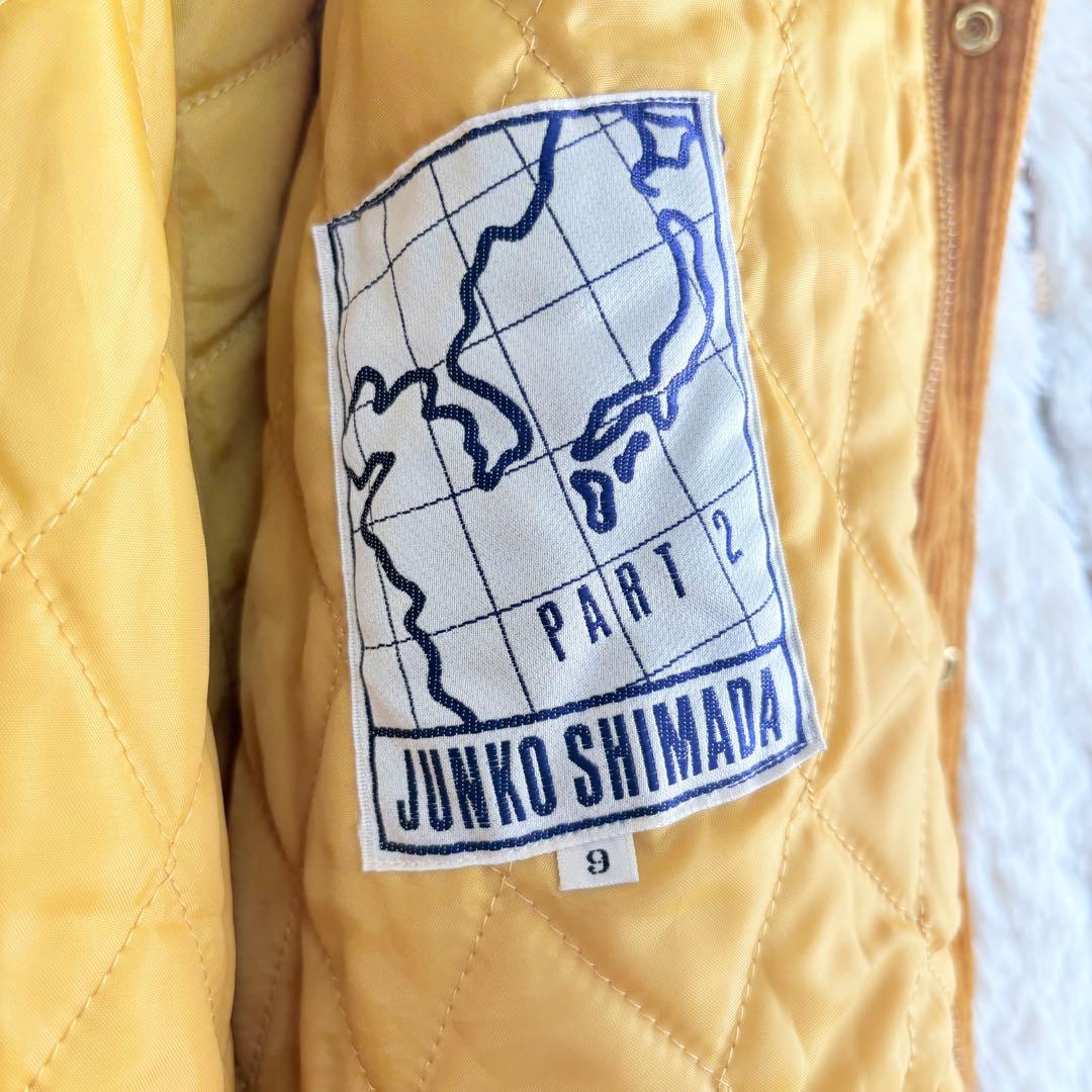 美品✨ジュンコシマダ コーデュロイ 中綿 キルティングコート 9 M マスタード 画像3