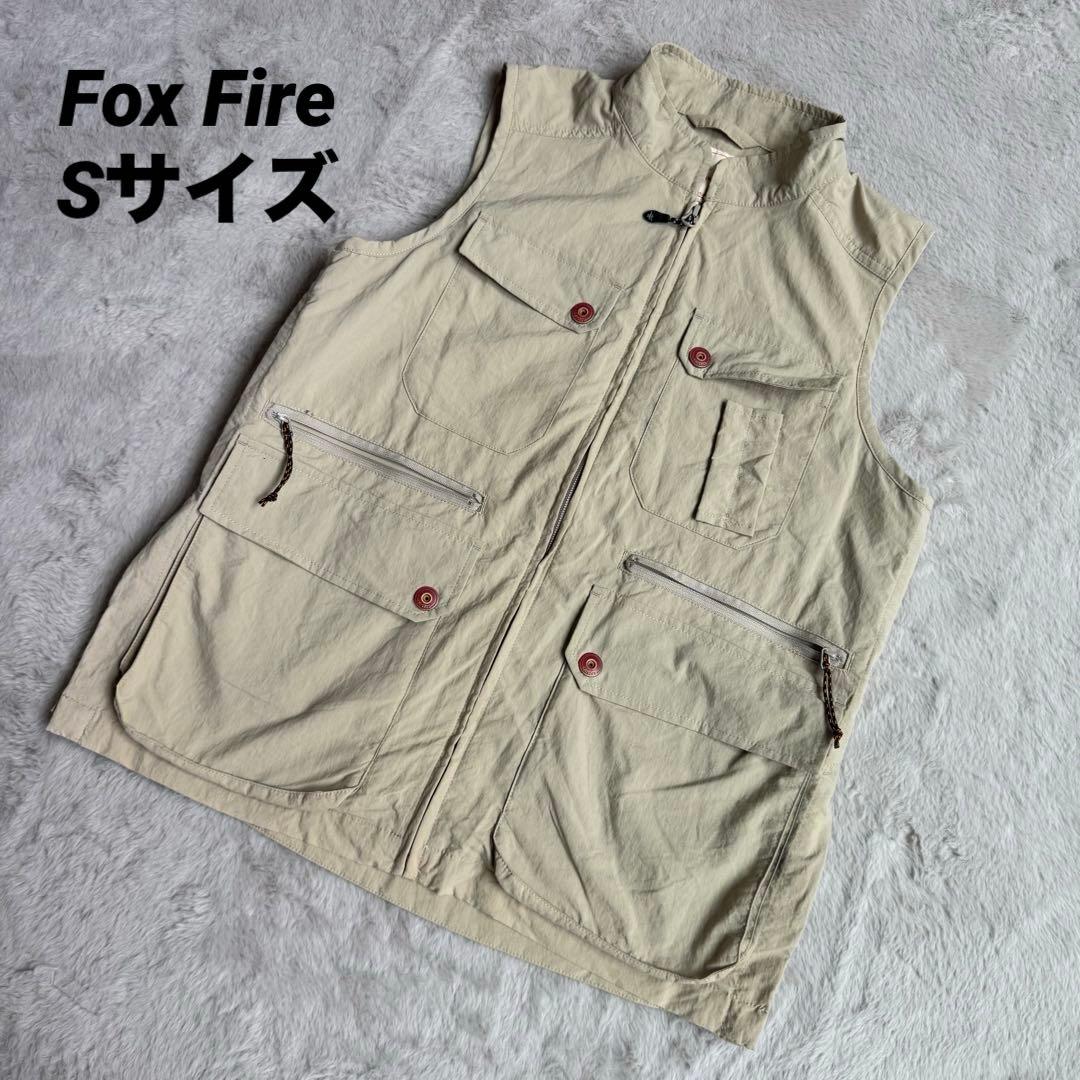 Fox Fire 多機能 ベスト フィッシングベスト ベージュ アウトドア S