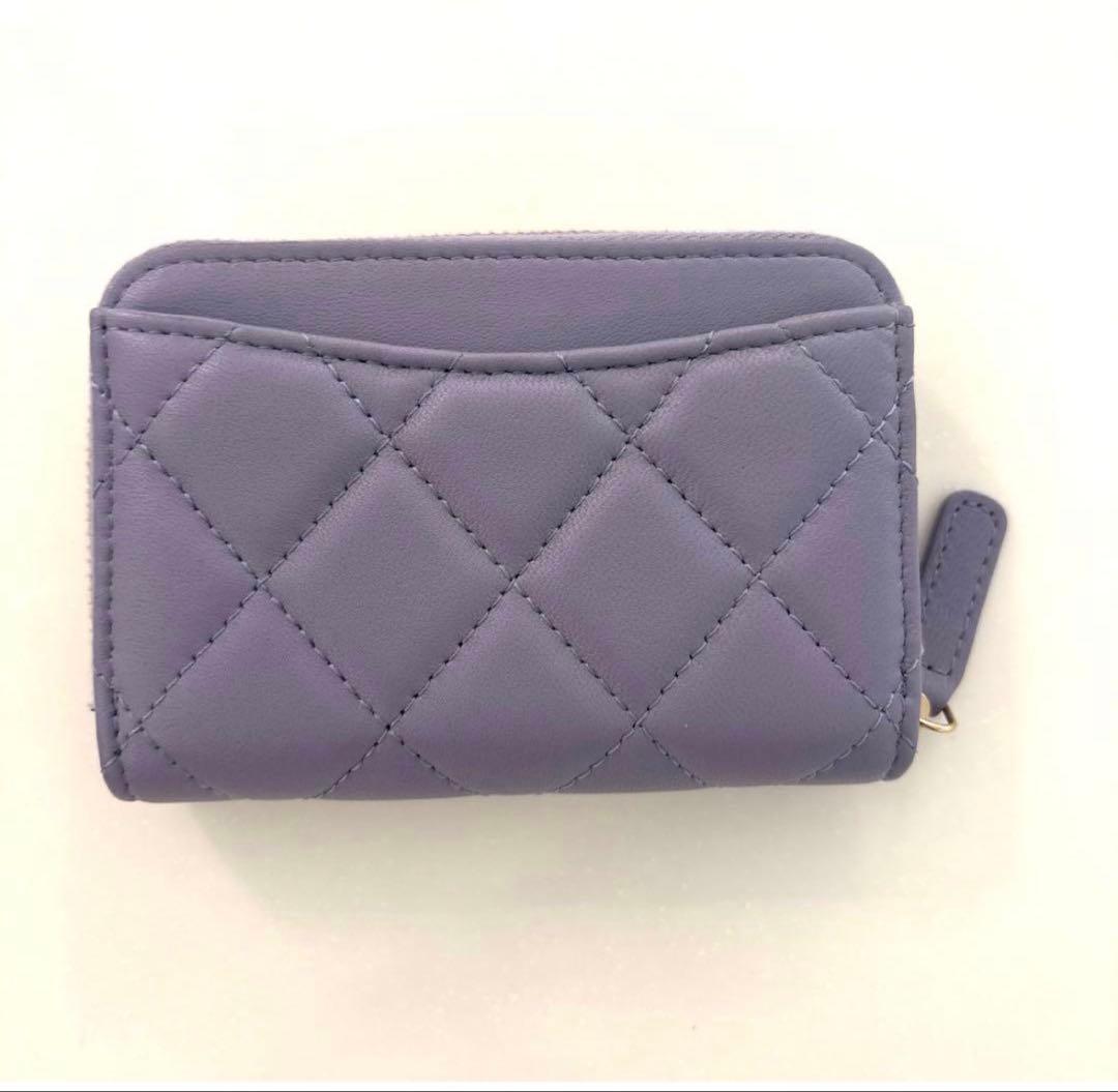 CHANEL マトラッセ コインケース パープル 画像3