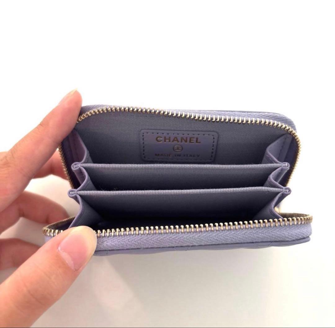 CHANEL マトラッセ コインケース パープル 画像4