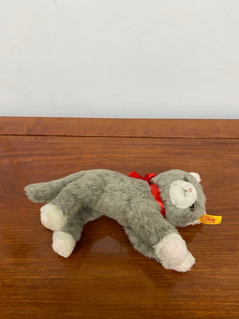 Steiff シュタイフ ぬいぐるみ 子ねこ グレー 希少 画像2