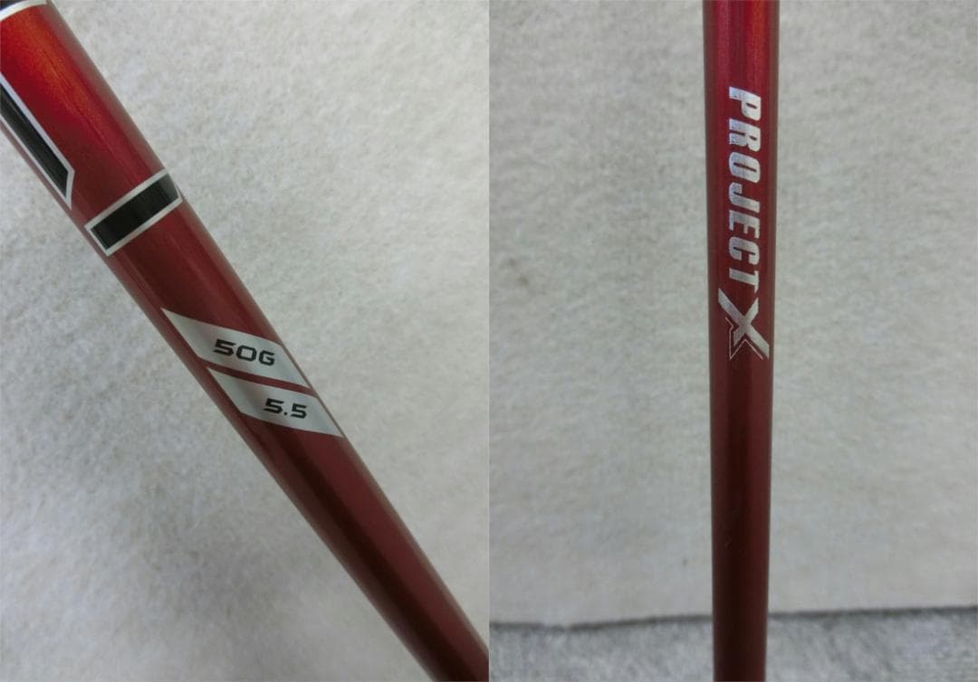 c263 プロジェクトX ディナリ レッド 50G 5.5 タイトリストスリーブ 画像3