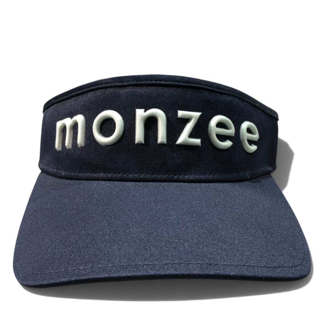 monzee モンジー サンバイザー ネイビー 刺繍 ロゴ ゴルフウェア 画像2