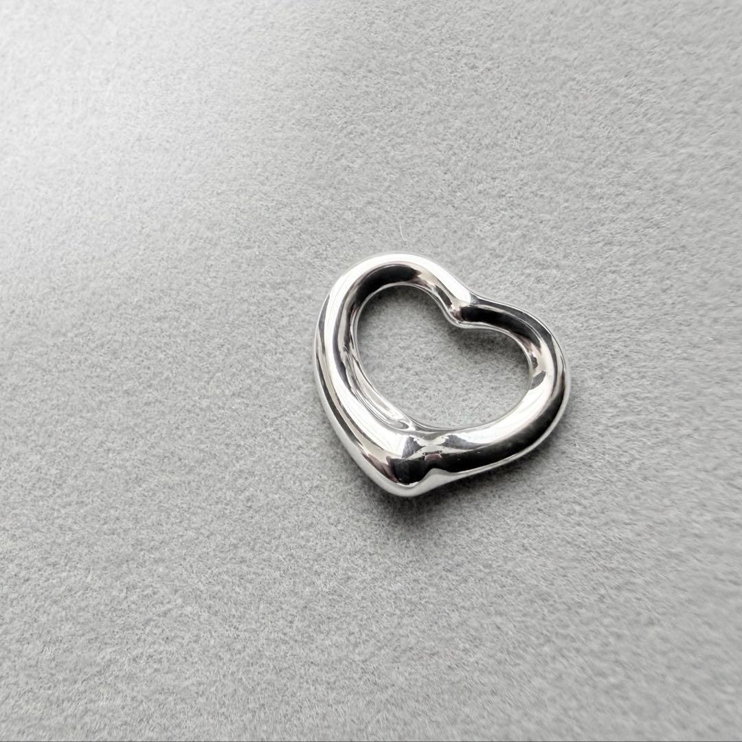 【美品】TIFFANY ティファニー オープンハート スモール ペンダントトップ 画像2