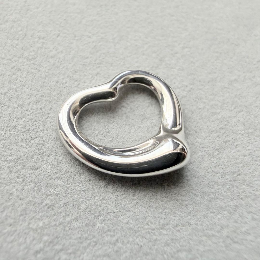 【美品】TIFFANY ティファニー オープンハート スモール ペンダントトップ 画像3