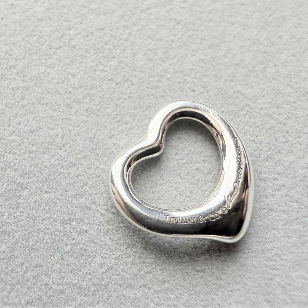 【美品】TIFFANY ティファニー オープンハート スモール ペンダントトップ 画像4