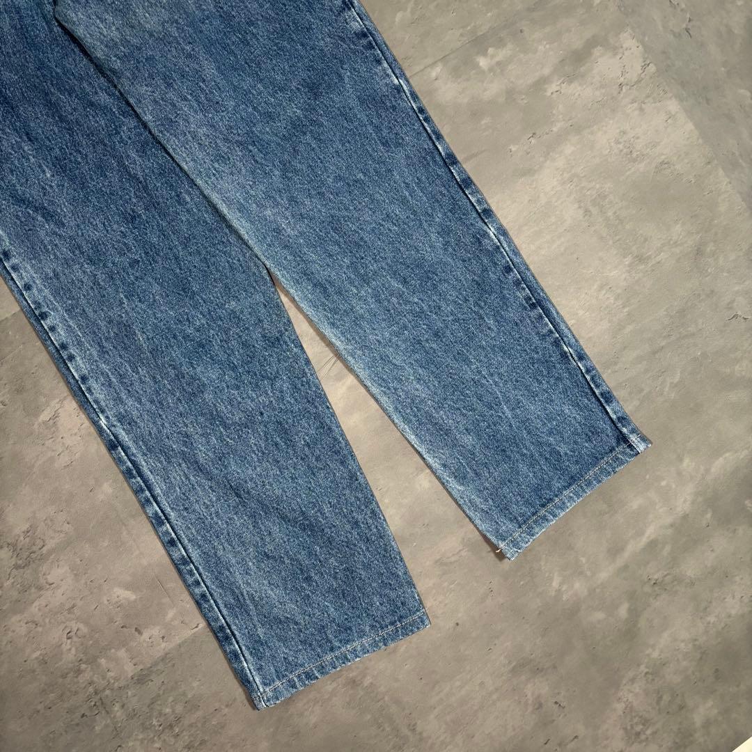 90s USA製 GUESS スエード切替デニムパンツ 画像4