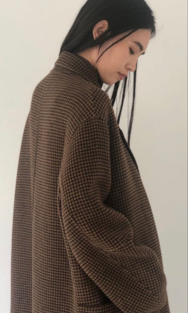 TODAYFUL オーバーチェックコート 画像2