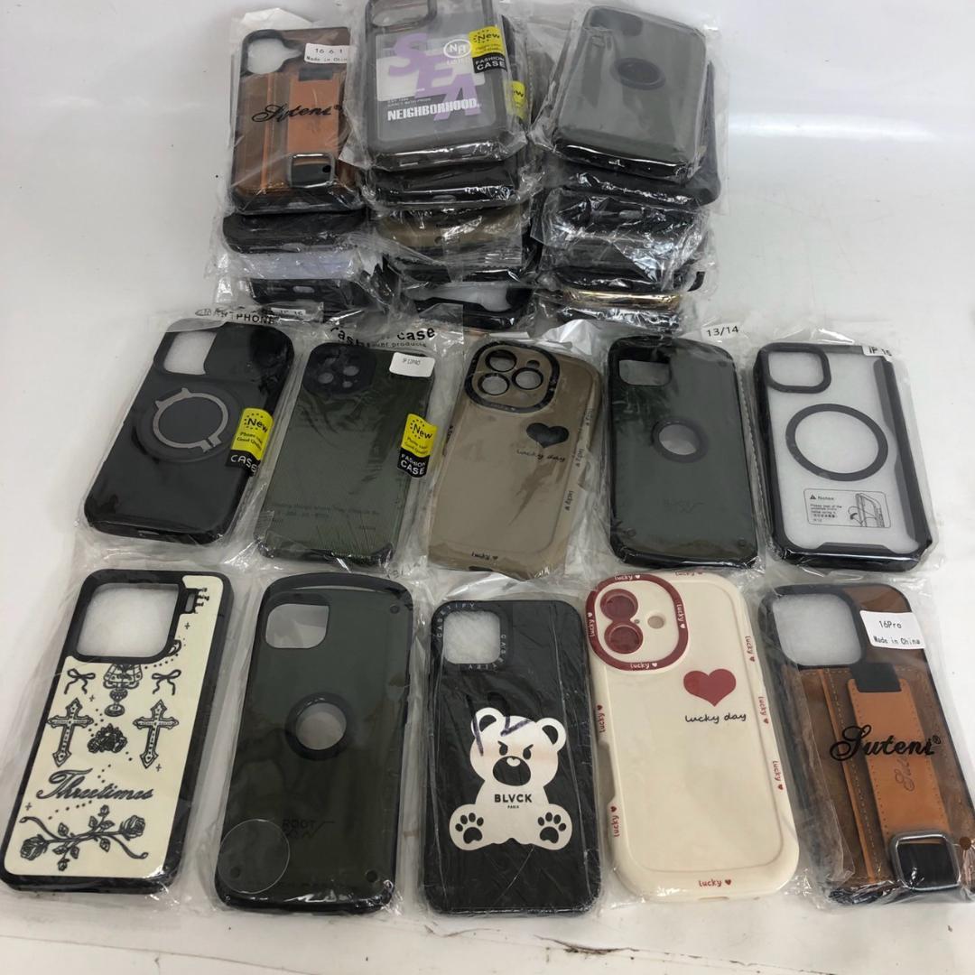 スマホケース 38点セット iPhone用 ケース まとめ売り ブラック クリア 画像2