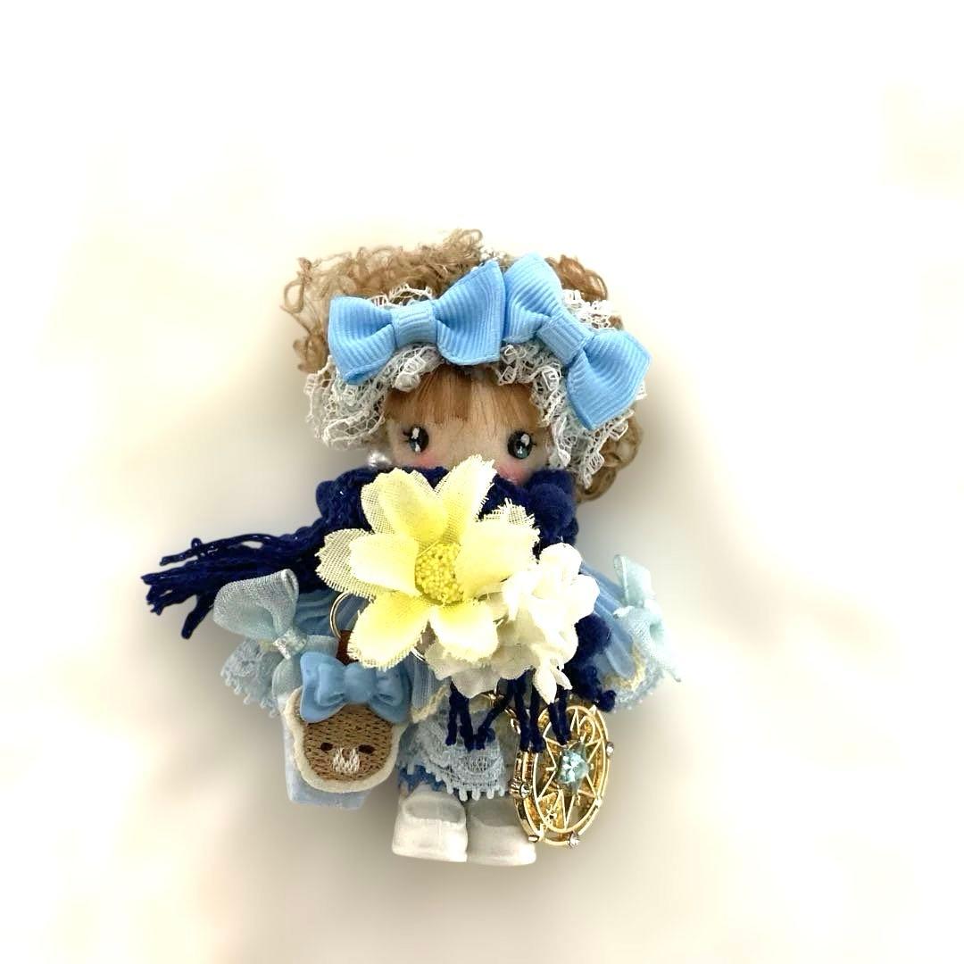 ミニー様専用☆カントリードール ドールチャーム ちびちびチャーム 水色系 画像3