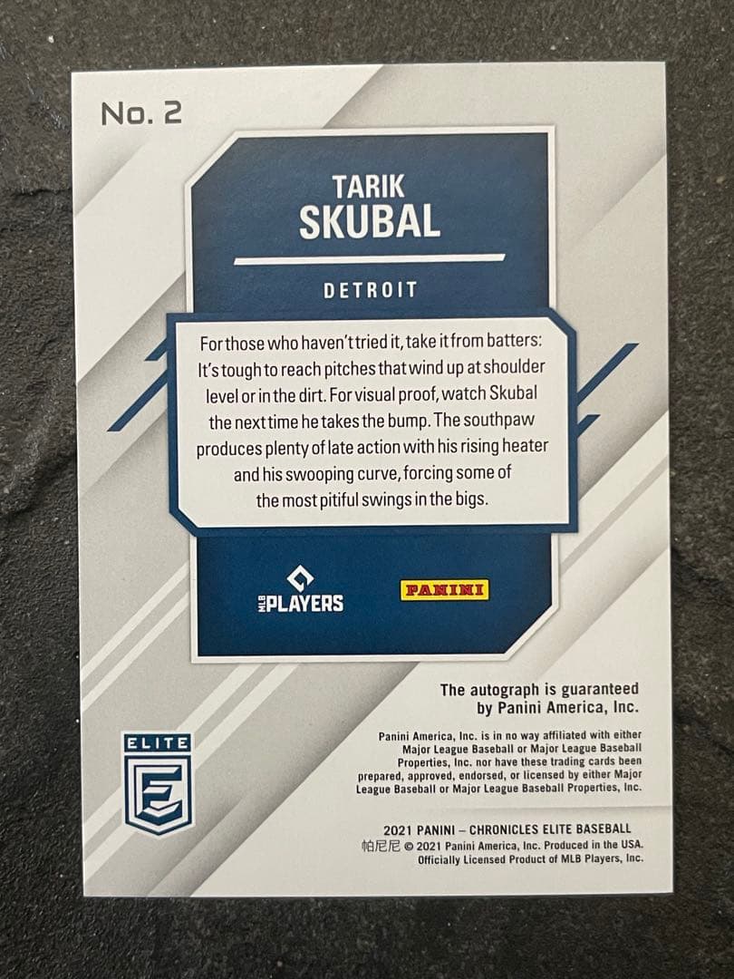 サイ・ヤング賞2回‼️Tarik Skubal 直筆サインカード スクーバル 画像2