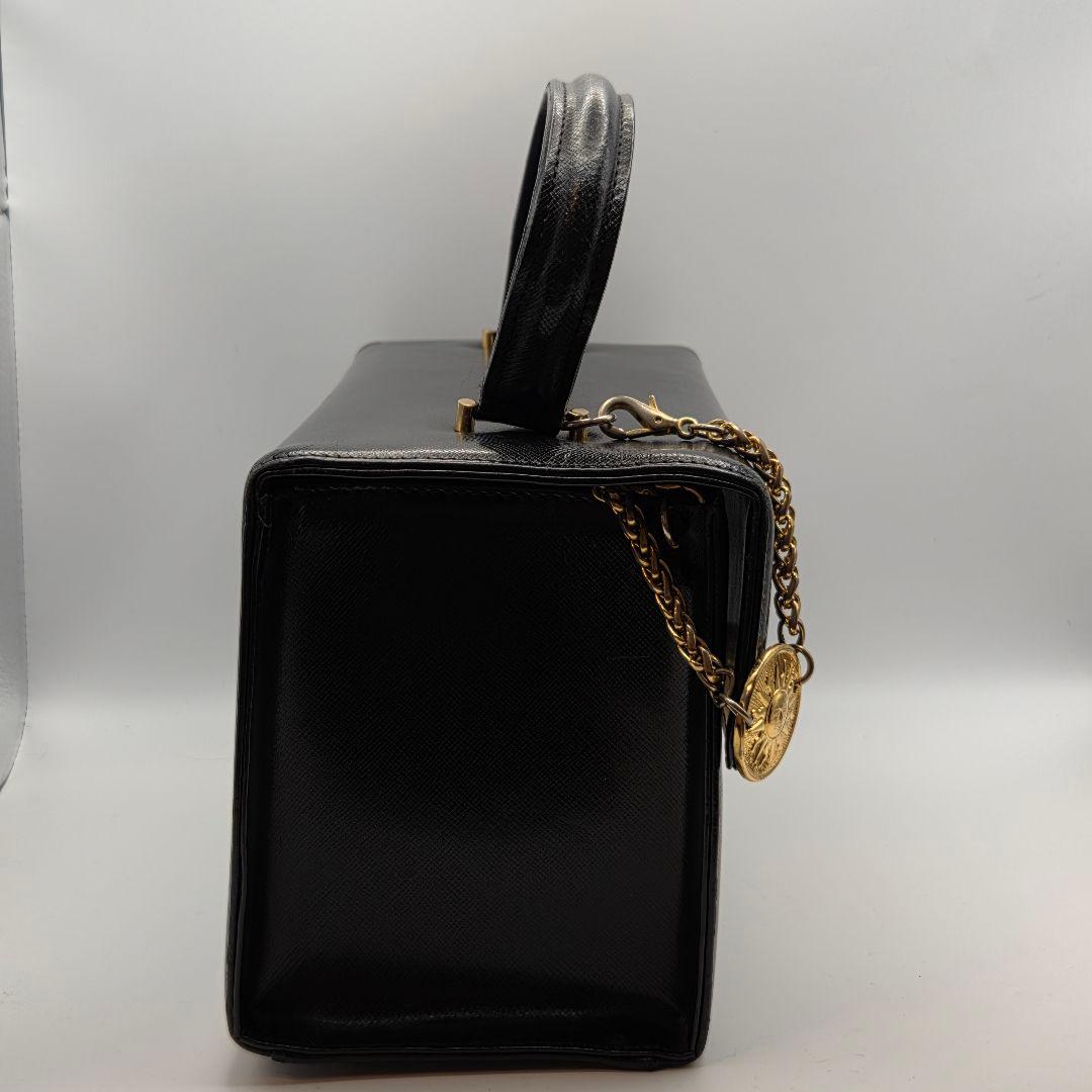 【希少・美品】GIANNI VERSACE バニティバッグ サンバースト 黒 画像5
