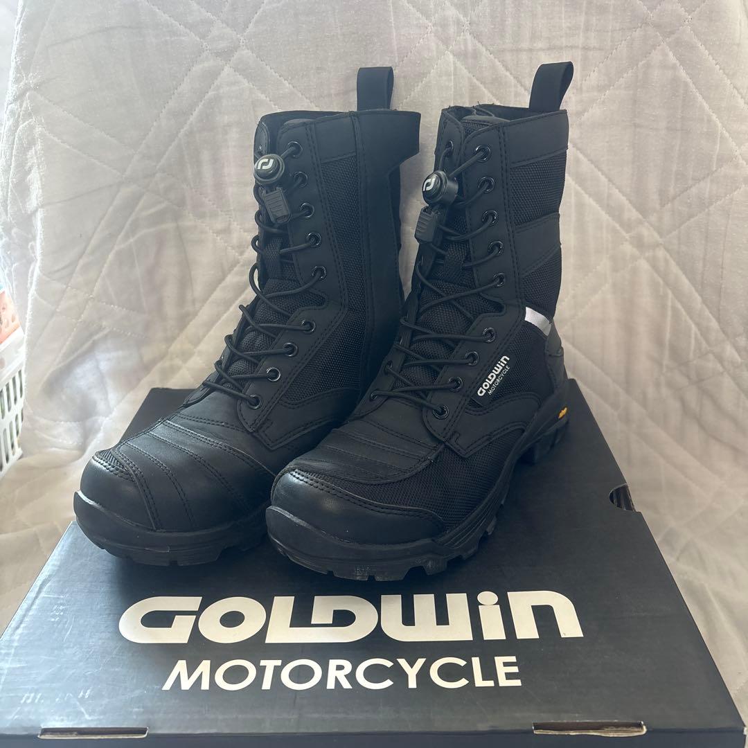 GOLDWIN バイクブーツ ブラックGベクター GWM X-OVER