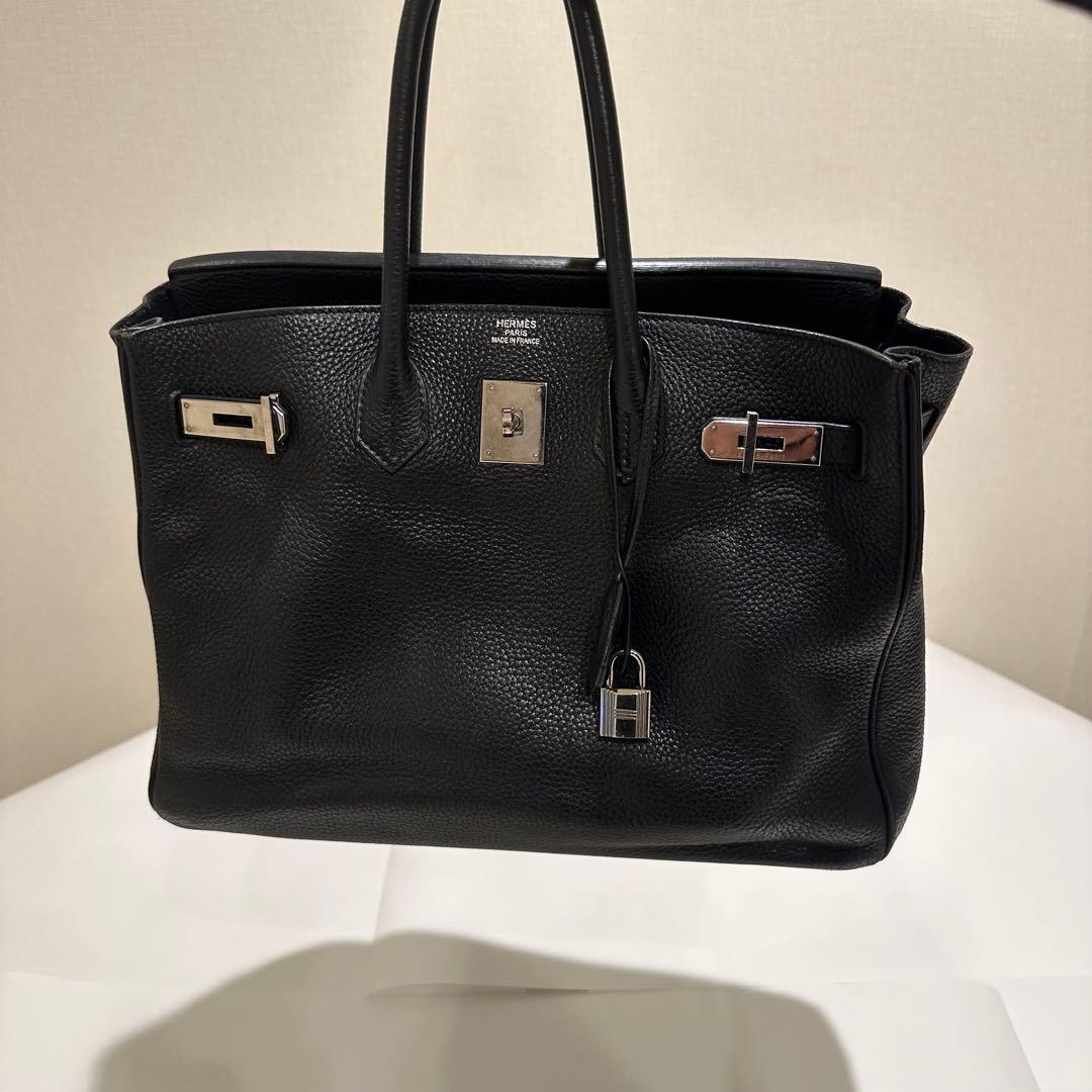 ⁠エルメス バーキン35 トリヨンクレマンス ブラック シルバー金具⁠