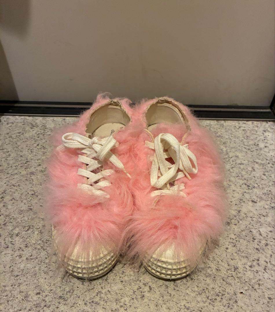 COMME des GARÇONS GIRL ファースニーカー ピンク