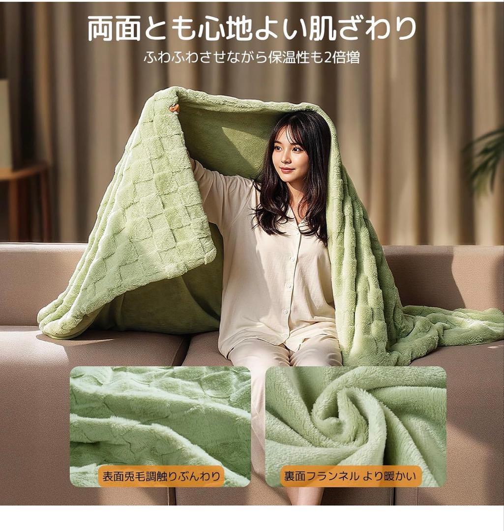 電気毛布 掛け 敷き190×130cm 電気ひざ掛け 電気ブランケット 画像2