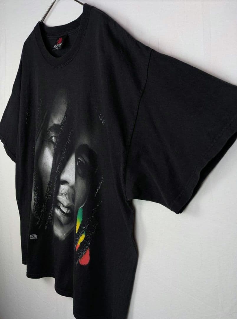 00s 公式 ZION ROOTSWEAR ボブマーリー バンドTシャツ 2XL 画像4