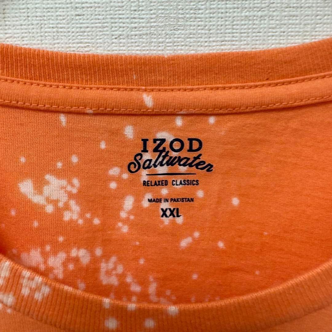 古着 アイゾッド Tシャツ ブリーチ 派手 フィッシング サーモンピンク XXL 画像3