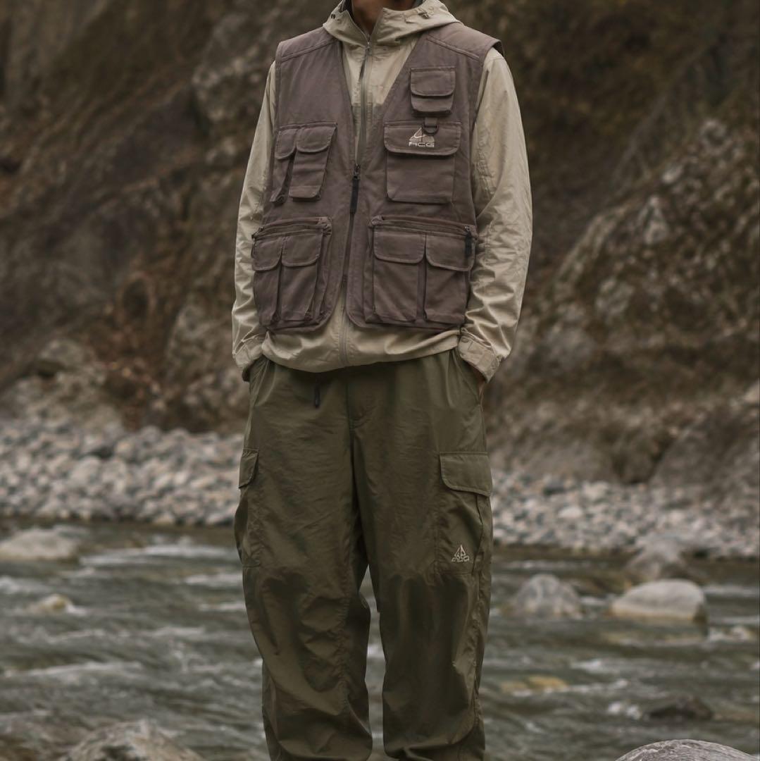 【極稀少】NIKE ACG 90's Fishing Vest ブラウン系 画像2