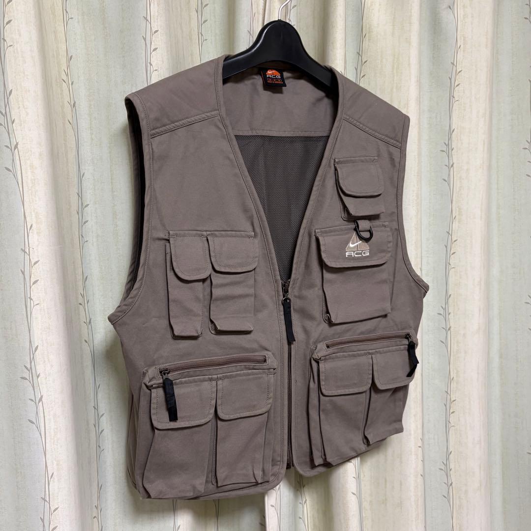 【極稀少】NIKE ACG 90's Fishing Vest ブラウン系 画像3