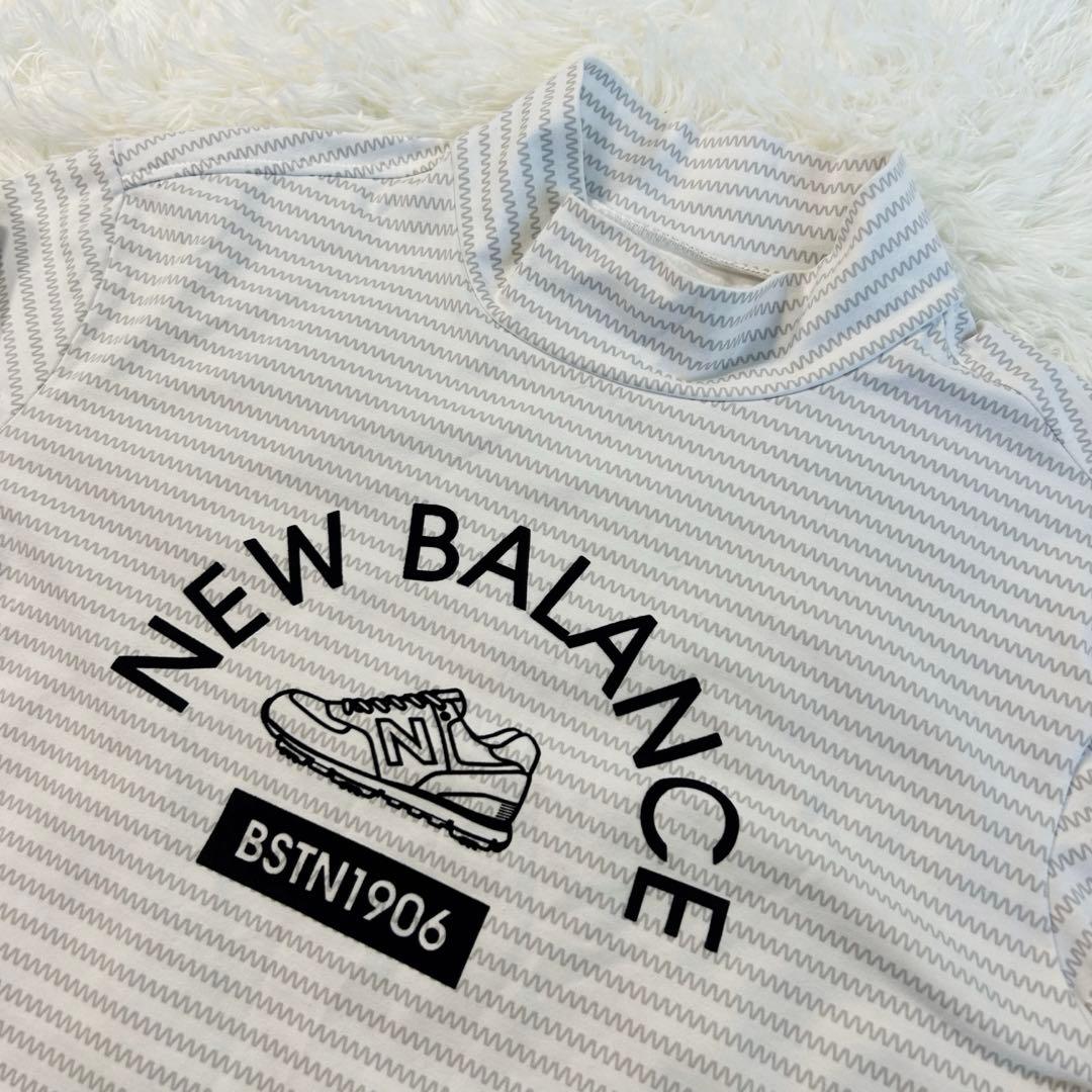 new balance Golf 長袖モックネックシャツ ジグザグボーダーXL 画像2
