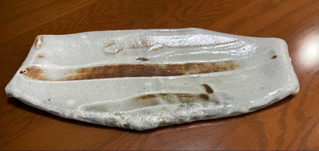 瀬戸焼 長皿 約32cm 手作り 和食器 盛皿 焼き魚・刺身に