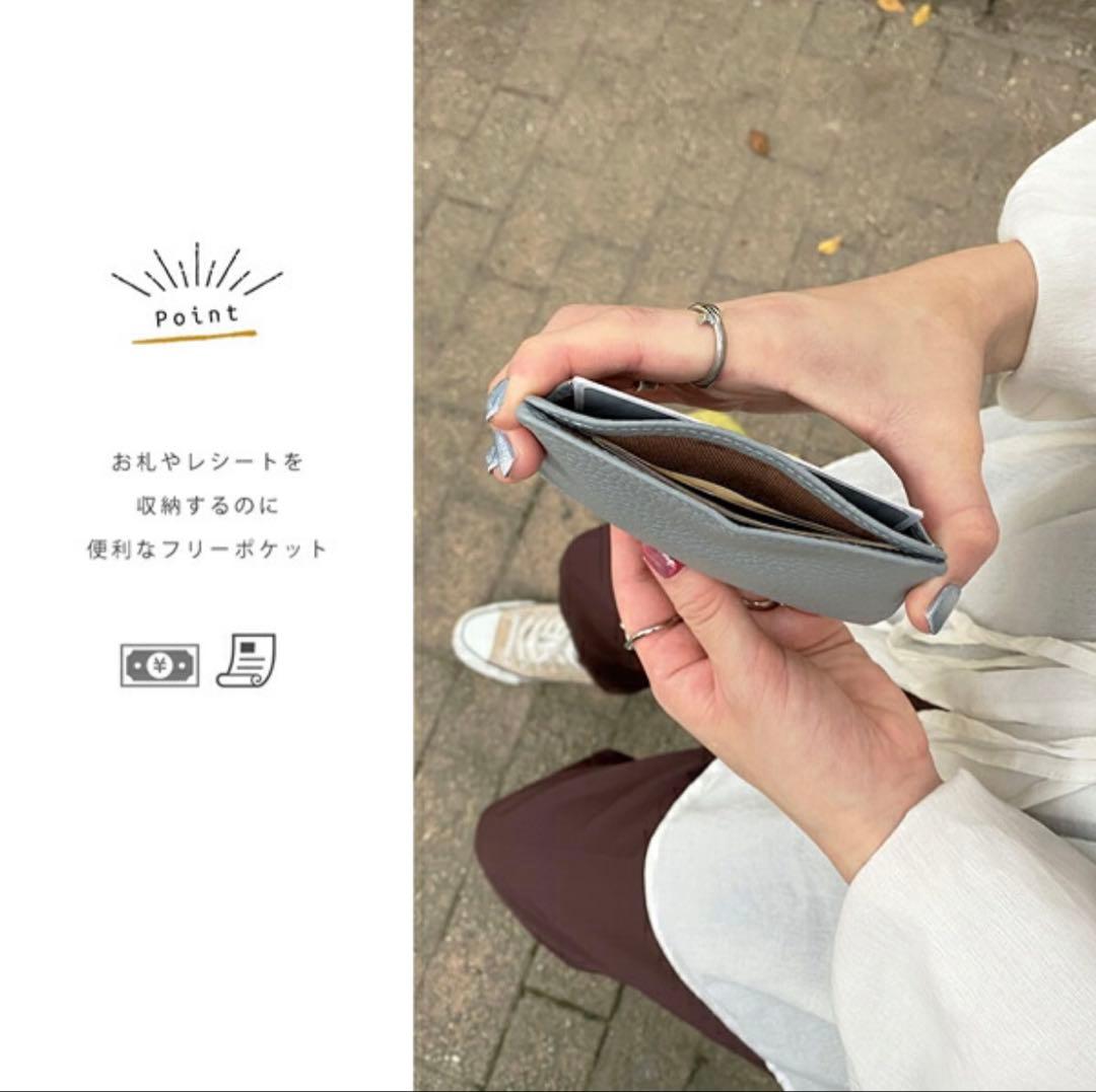 ミニ財布 本革 リリーホワイト 画像3