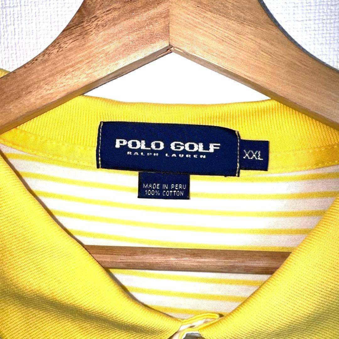 90svintage ラルフローレン ポロゴルフ ボーダー ポロシャツ XXL 画像4