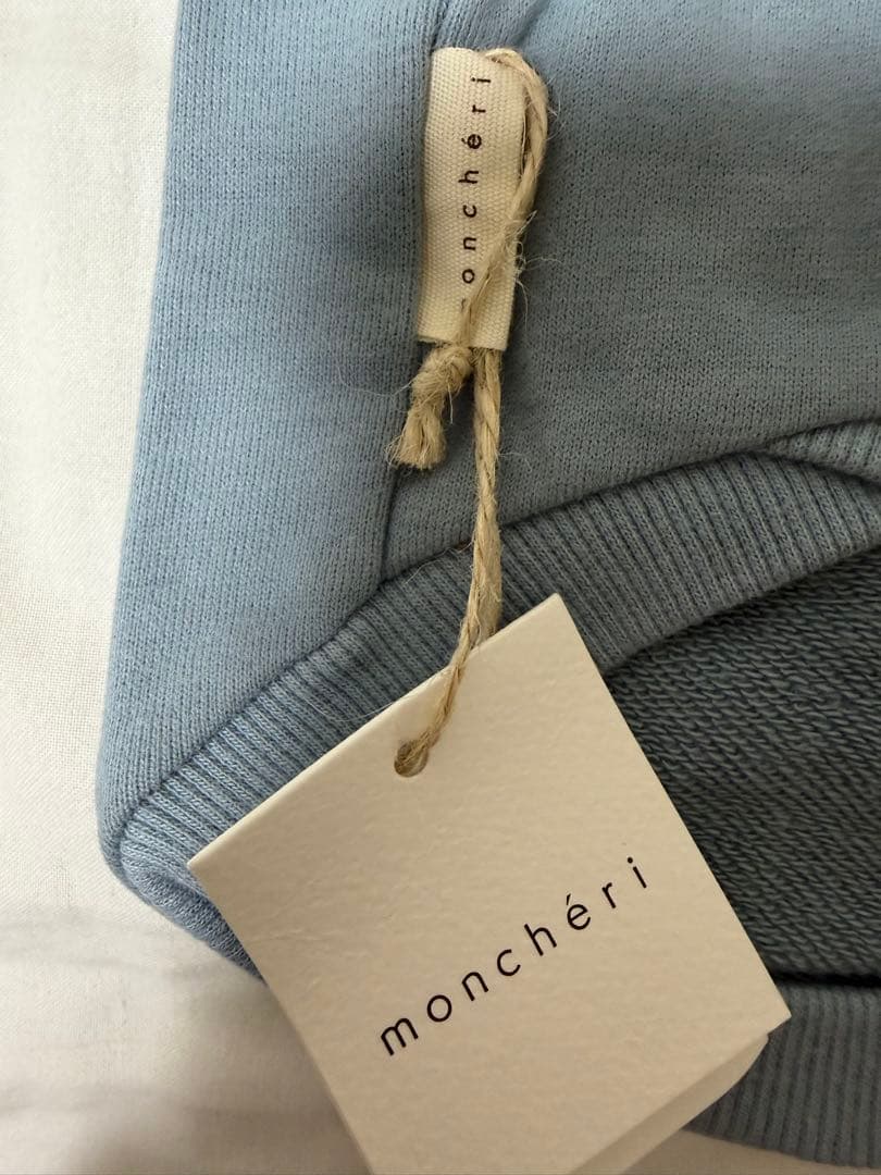 monchéri 犬服 フーディー くま刺繍 ブルー 画像4