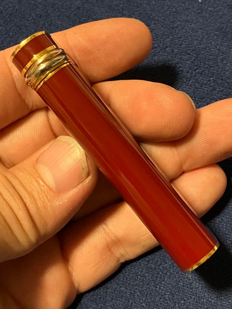 美品 Cartier ガスライター ボルドー ゴールド トリニティ 40 画像4