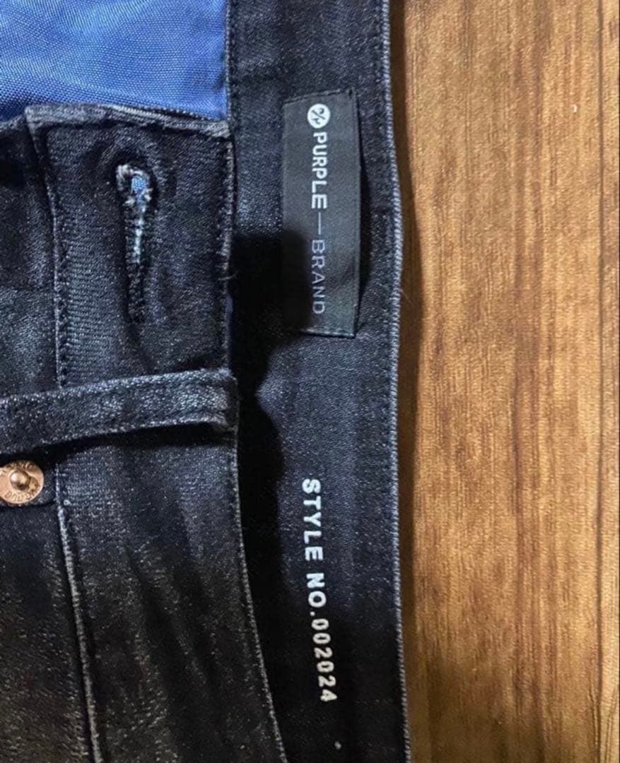 希少 確実正規品 PURPLE BRAND ダメージ加工ブラックデニムサイズ30 画像4