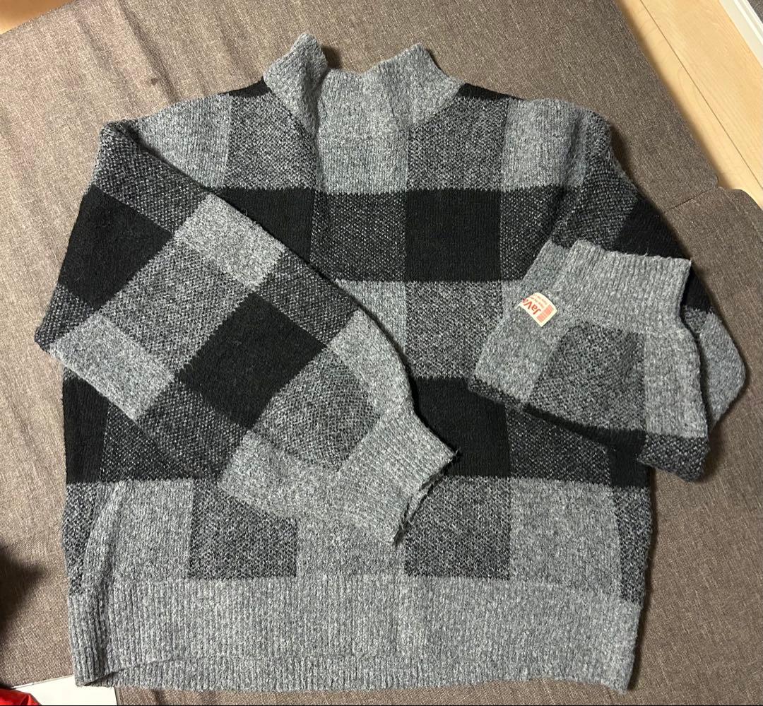 JaVa ブロックチェックニット プルオーバー