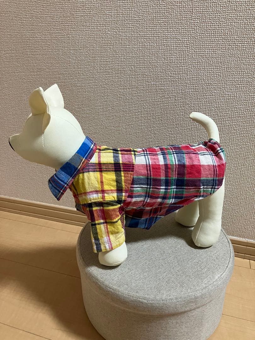 犬服 チェック柄 ボウリング シャツ トップス サイズ2くらい 限定品