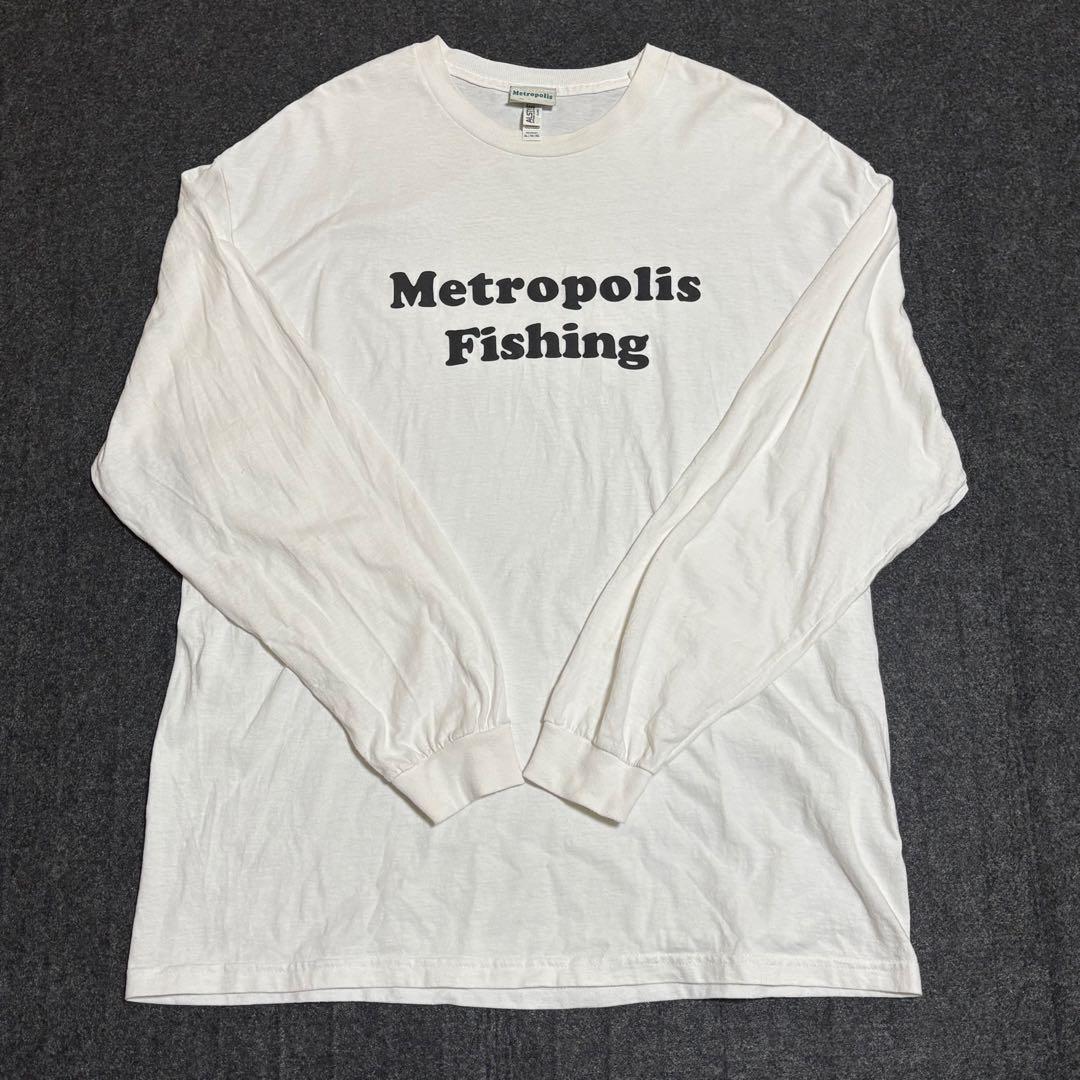Metropolis Fishing ロングスリーブTシャツ ホワイト XL