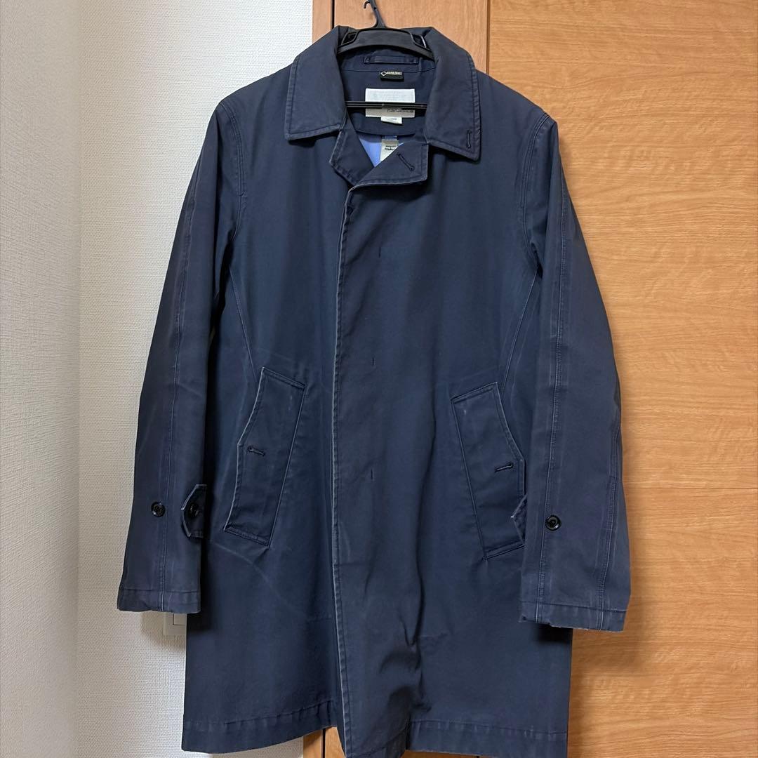 格安 nanamica GORE-TEX ステンカラーコート ネイビー S