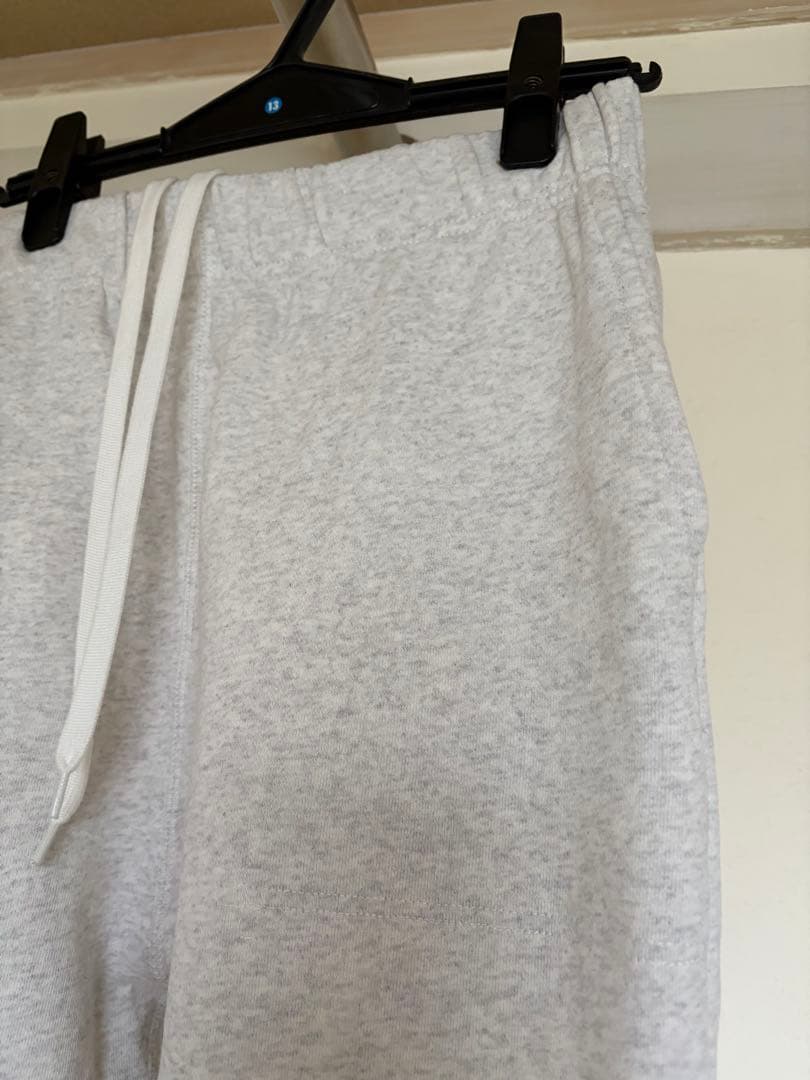 Lazo_N33° EST.2022裏毛サルエルパンツ ヘザーホワイト 画像4