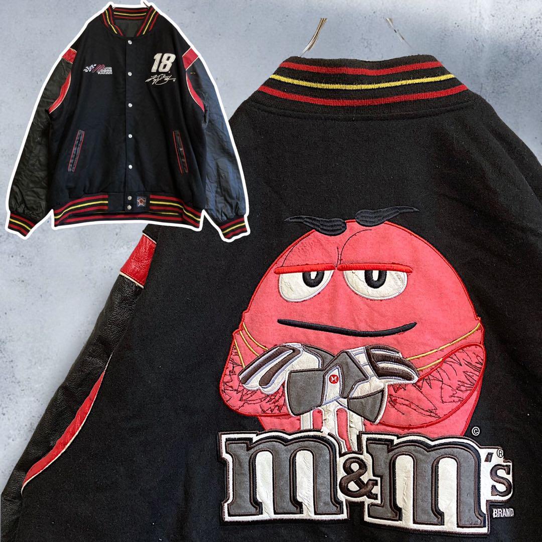BMOB ジャケット 古着 黒 m&m's エムアンドエムズ レーシン
