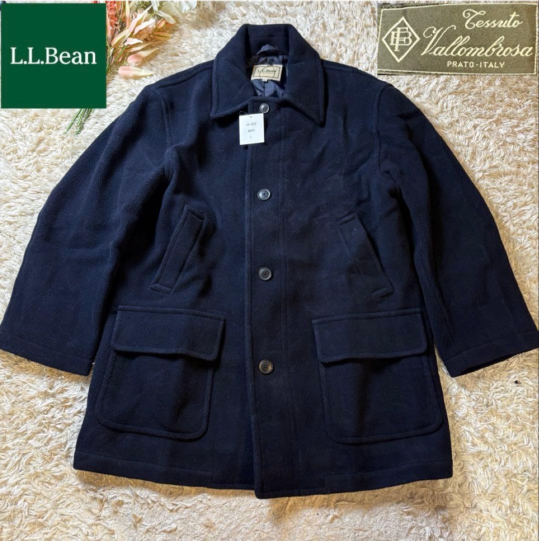 L.L.Bean バロムブローサ社製ウール ヘリンボーン メルトンコート M