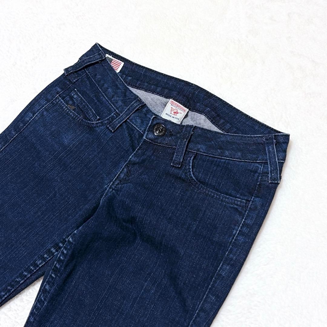 TRUE RELIGION STELLA ストレートデニム 26 USA製 濃紺 画像3