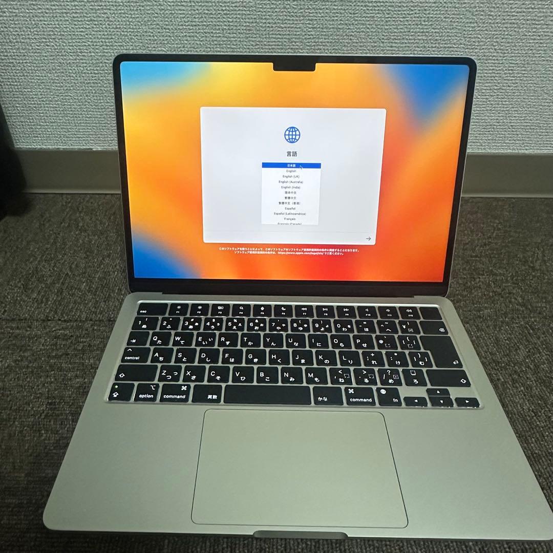 MacBook Air M2 2022 8GB 512GB スターライト 画像3
