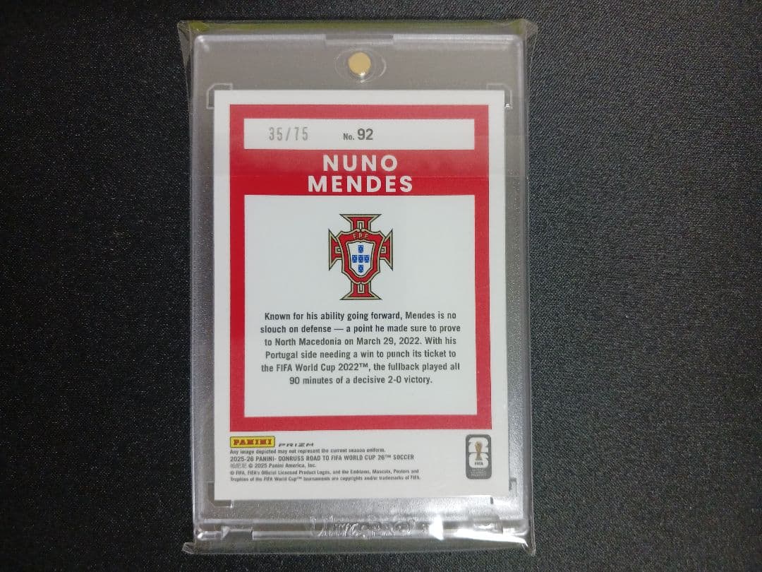/75 ヌーノ メンデス nuno mendes Panini エレクトリシティ 画像2