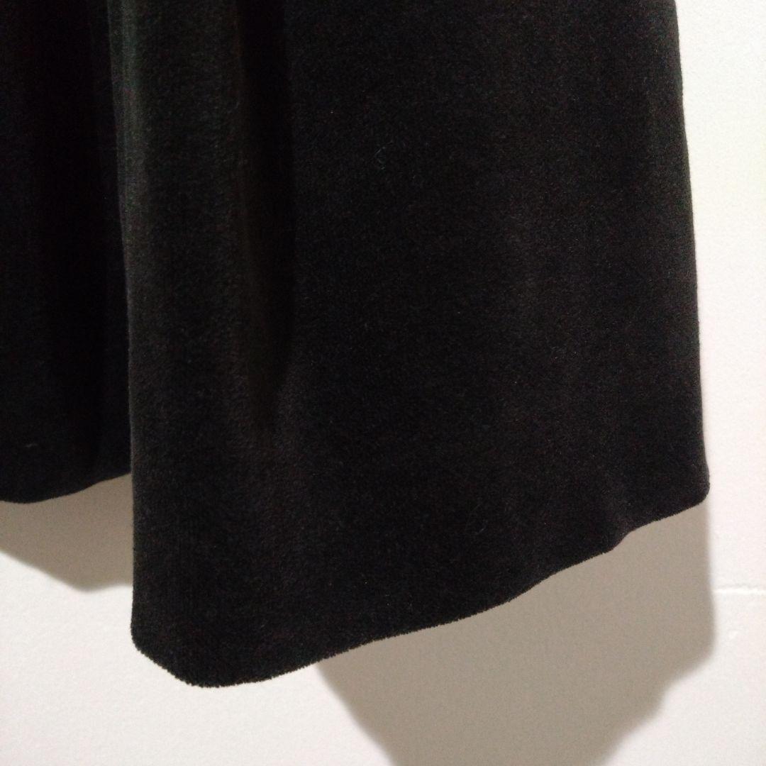 'S Max Mara 黒 ブラック ベロア フレアスカート デート 画像4